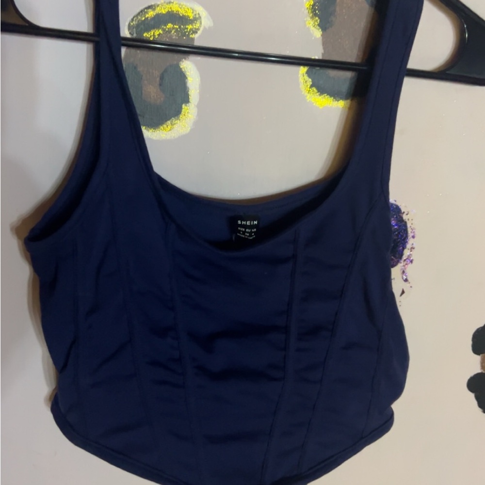 SHEIN Deep Blue Tank Top